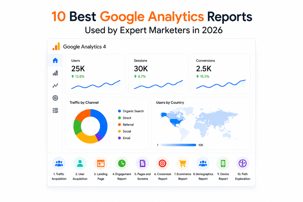 10 Best Google Analytics Reports Used by Expert Marketers in&nbsp;2026
